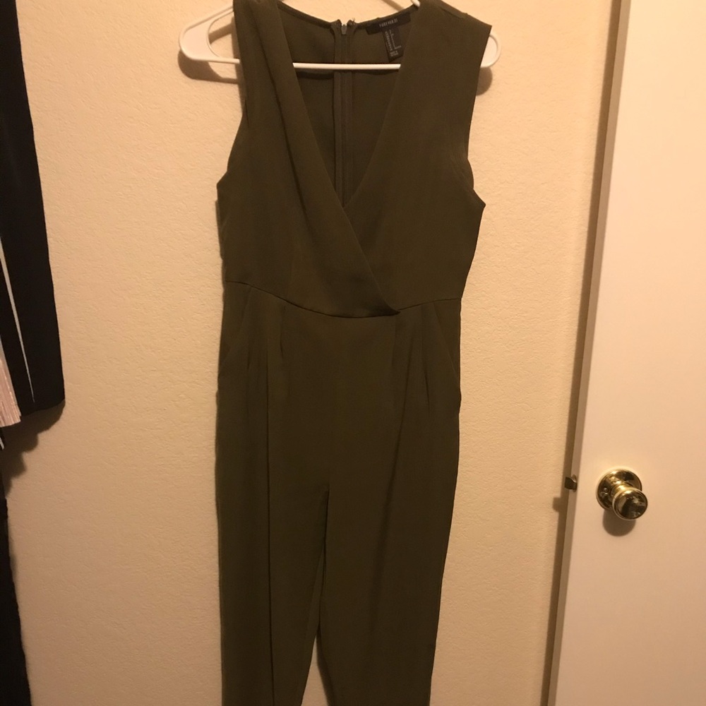 Army green jump suit